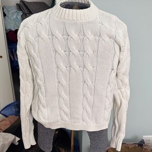 Pistola White Cable Knit Sweater